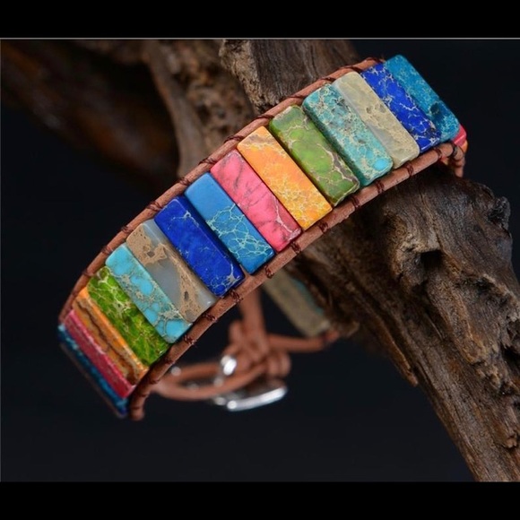 7-Chakra Bracelet Natural Crystal Healing Jewelry ‼️SOLD‼️ - Picture 7 of 8